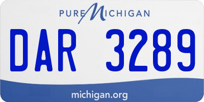 MI license plate DAR3289