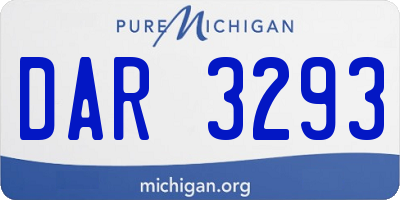 MI license plate DAR3293