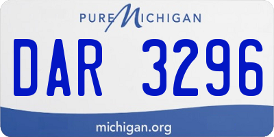 MI license plate DAR3296