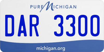 MI license plate DAR3300