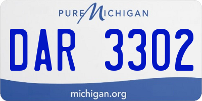MI license plate DAR3302
