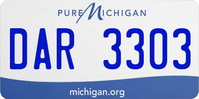MI license plate DAR3303