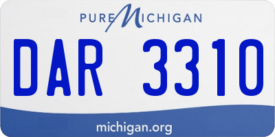 MI license plate DAR3310