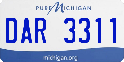 MI license plate DAR3311