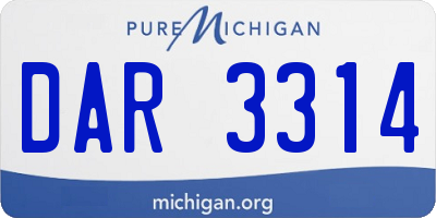 MI license plate DAR3314