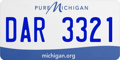 MI license plate DAR3321