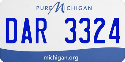 MI license plate DAR3324