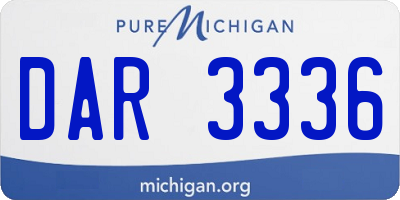 MI license plate DAR3336