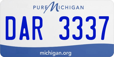 MI license plate DAR3337