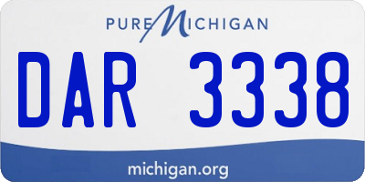 MI license plate DAR3338