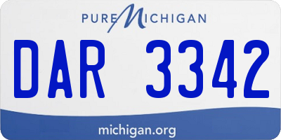 MI license plate DAR3342