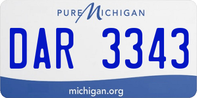 MI license plate DAR3343