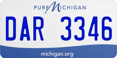 MI license plate DAR3346