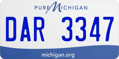 MI license plate DAR3347