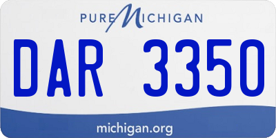 MI license plate DAR3350