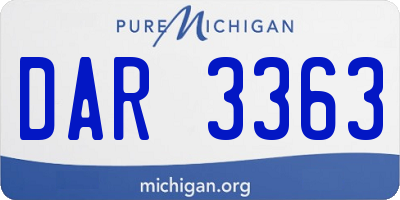 MI license plate DAR3363