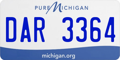 MI license plate DAR3364