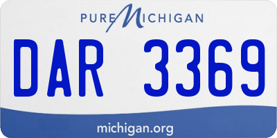 MI license plate DAR3369