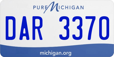 MI license plate DAR3370