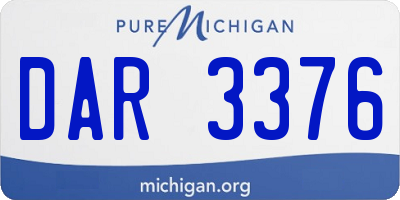 MI license plate DAR3376