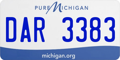 MI license plate DAR3383