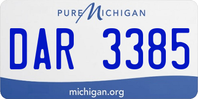 MI license plate DAR3385