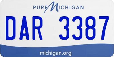 MI license plate DAR3387