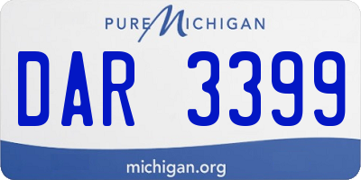 MI license plate DAR3399