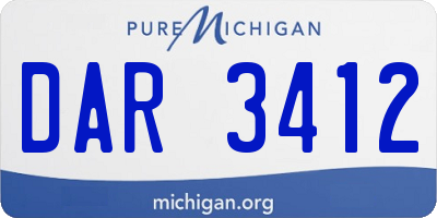 MI license plate DAR3412