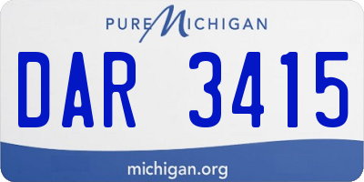 MI license plate DAR3415