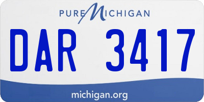 MI license plate DAR3417