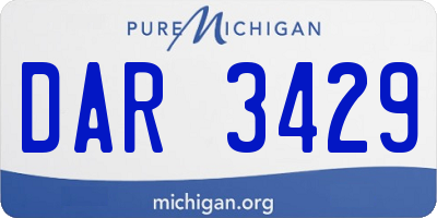 MI license plate DAR3429