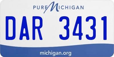MI license plate DAR3431