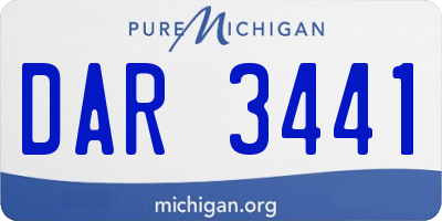 MI license plate DAR3441