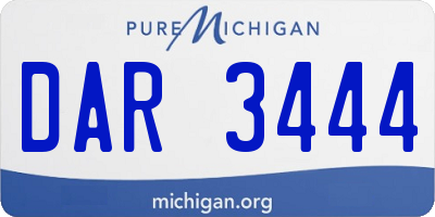 MI license plate DAR3444