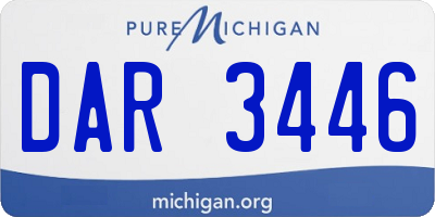 MI license plate DAR3446