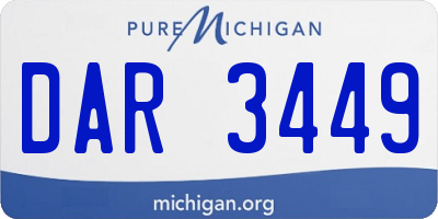 MI license plate DAR3449