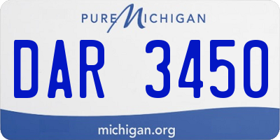 MI license plate DAR3450