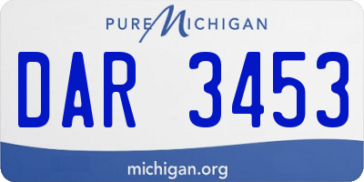 MI license plate DAR3453