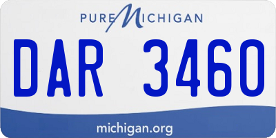 MI license plate DAR3460
