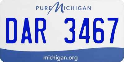 MI license plate DAR3467
