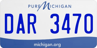 MI license plate DAR3470