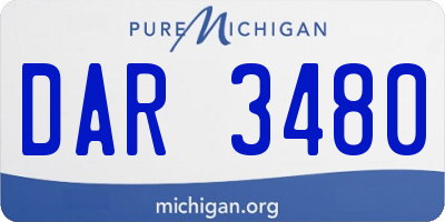 MI license plate DAR3480