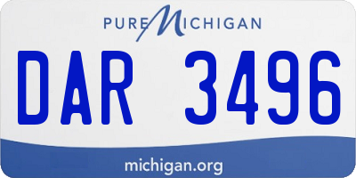 MI license plate DAR3496