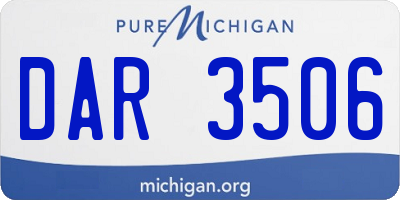 MI license plate DAR3506