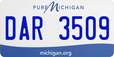 MI license plate DAR3509