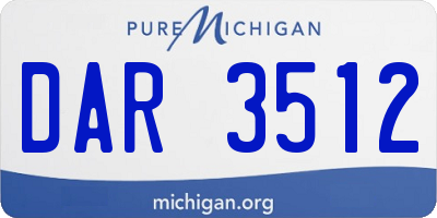 MI license plate DAR3512