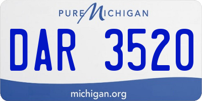 MI license plate DAR3520