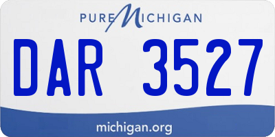 MI license plate DAR3527