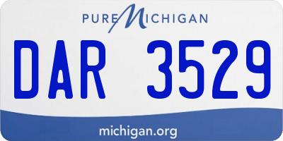 MI license plate DAR3529